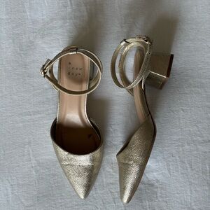 A New Day Gold Block Heels